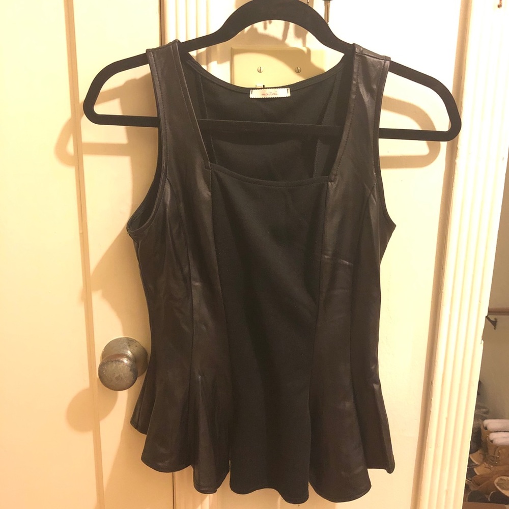 Black peplum top